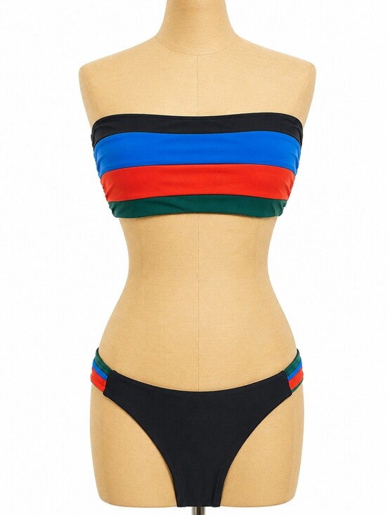 Othr Other - ☀️ Colorblock Bandeau Bikini Set Black Size L